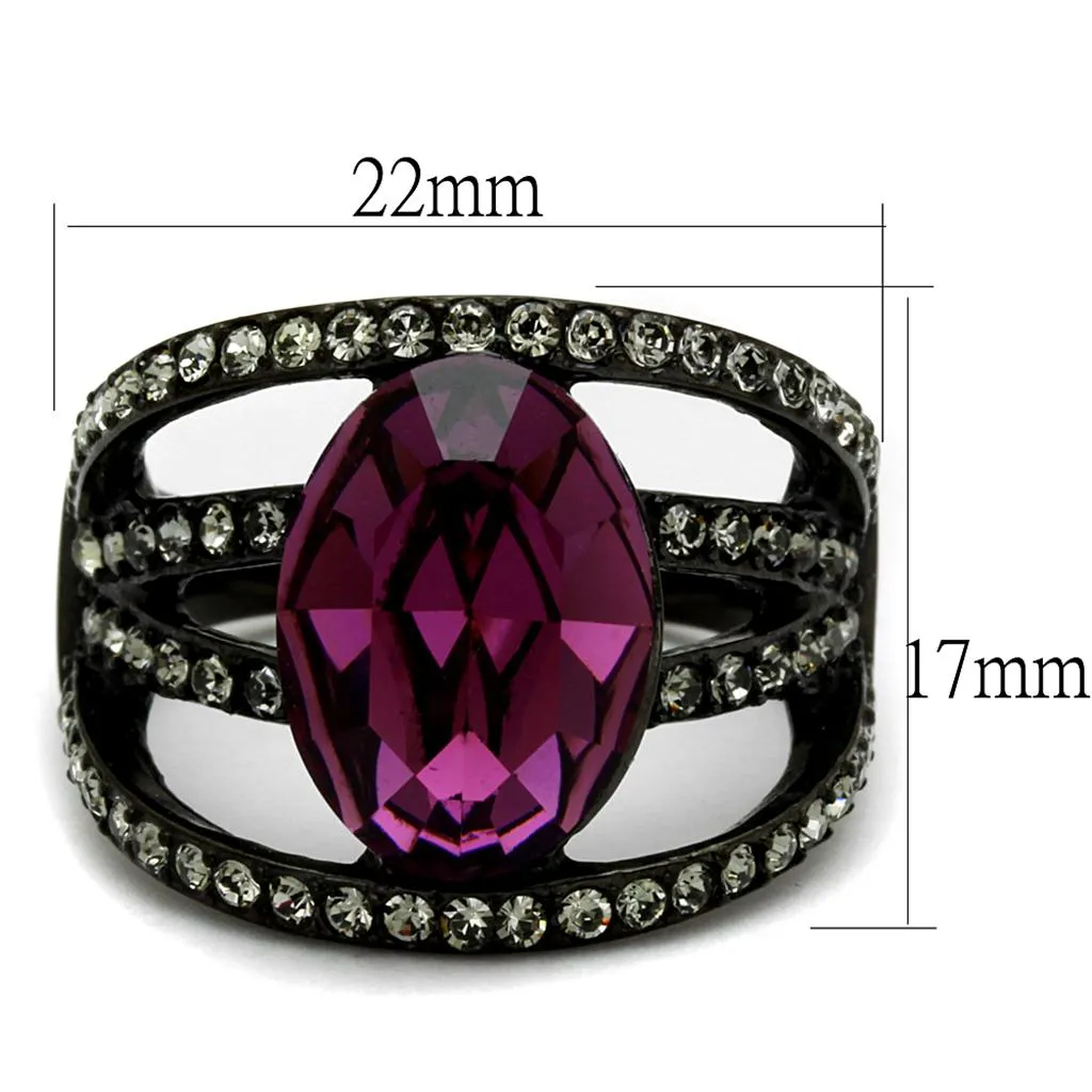 TK2348 IP Black(Ion Plating) Stainless Steel Ring
