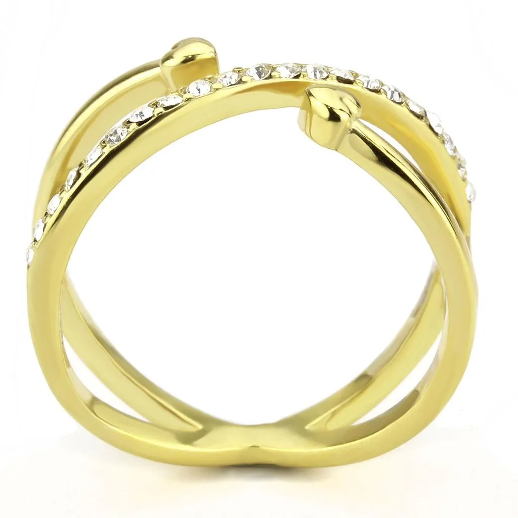 TK3625 - IP Gold(Ion Plating) Stainless Steel Ring with Top Grade