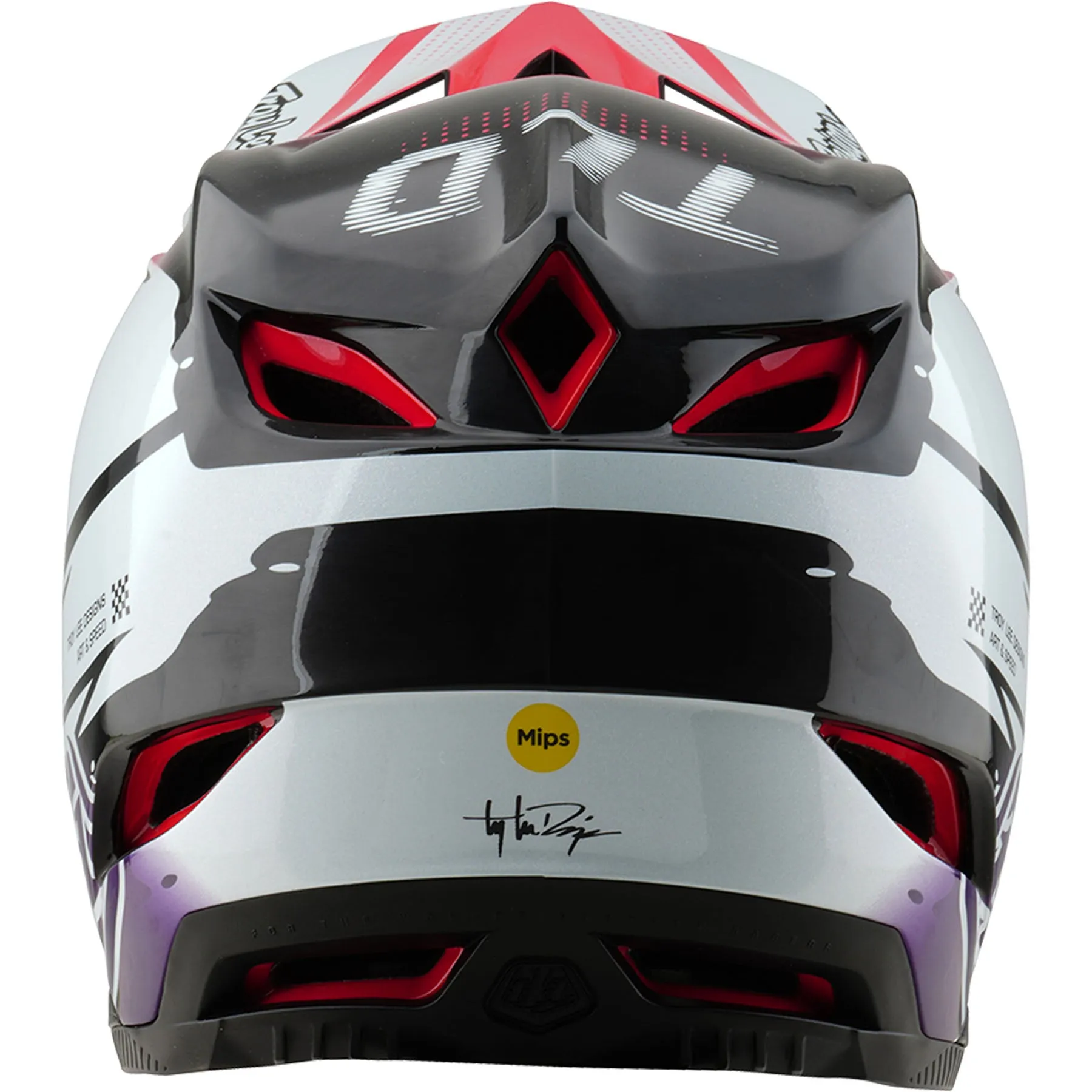 TLD D4 Carbon MIPS Helmet Drip - White