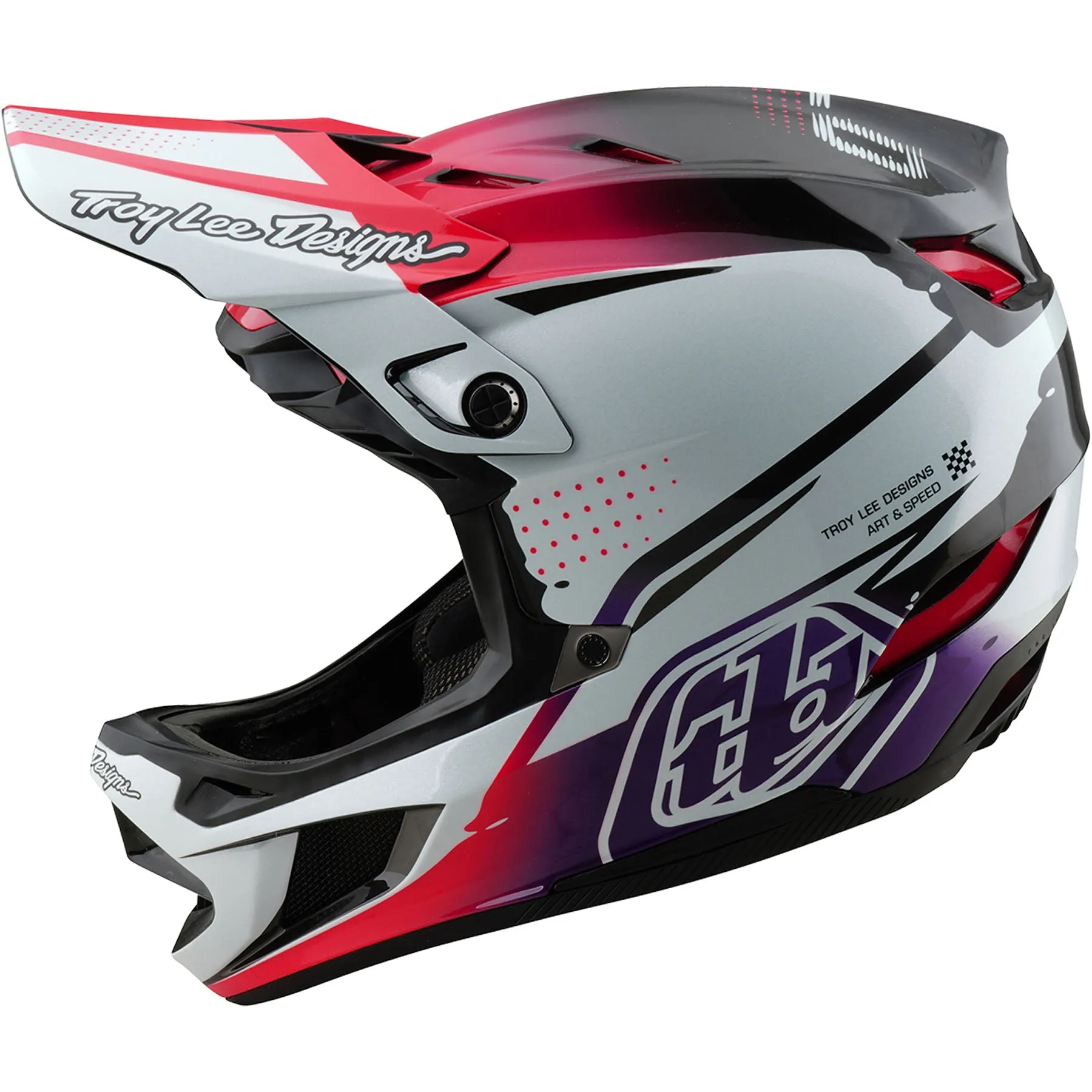 TLD D4 Carbon MIPS Helmet Drip - White