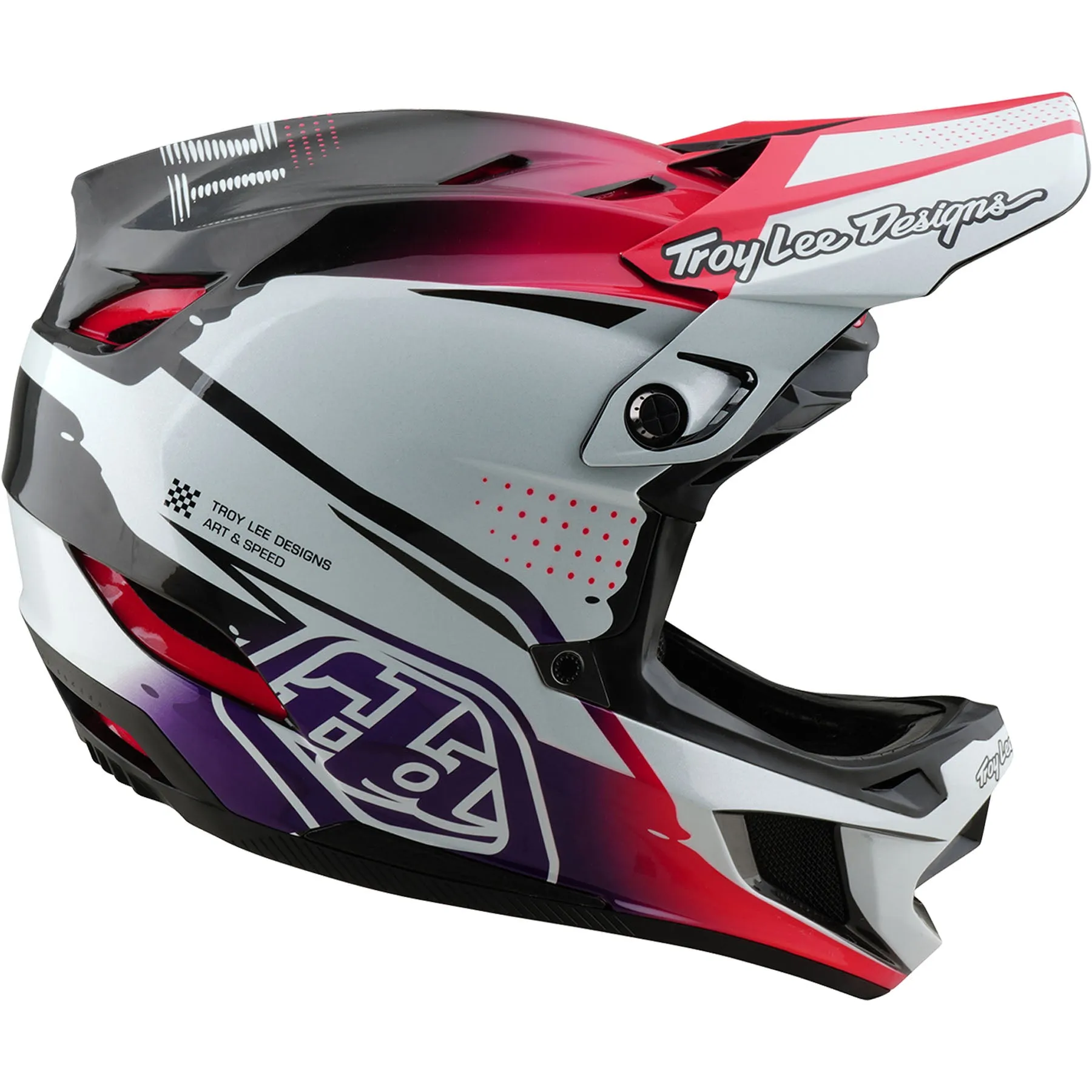 TLD D4 Carbon MIPS Helmet Drip - White