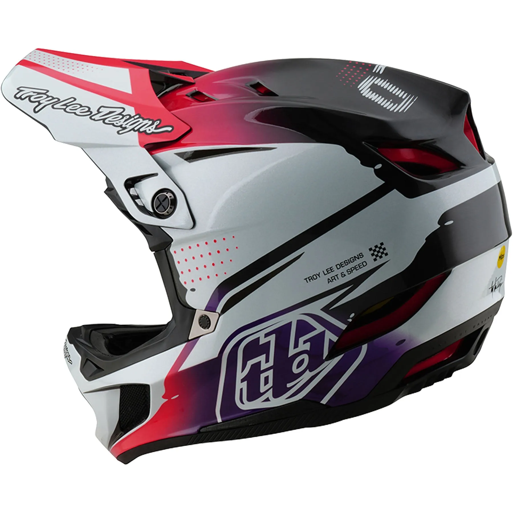 TLD D4 Carbon MIPS Helmet Drip - White