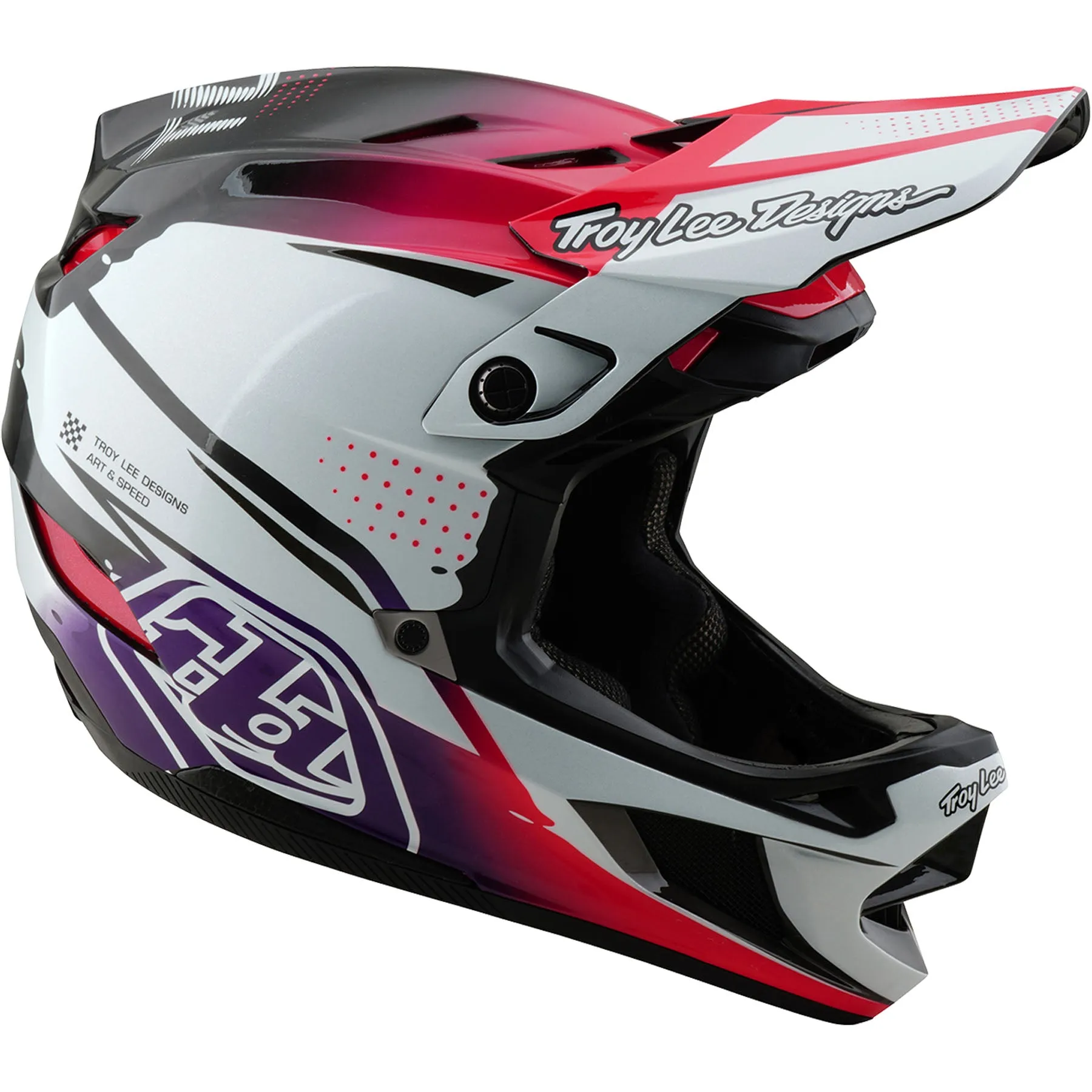 TLD D4 Carbon MIPS Helmet Drip - White