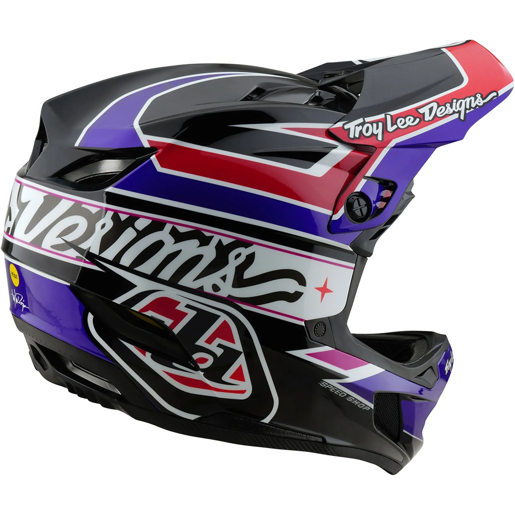 TLD D4 Polyacrylite MIPS Helmet Linear - Black