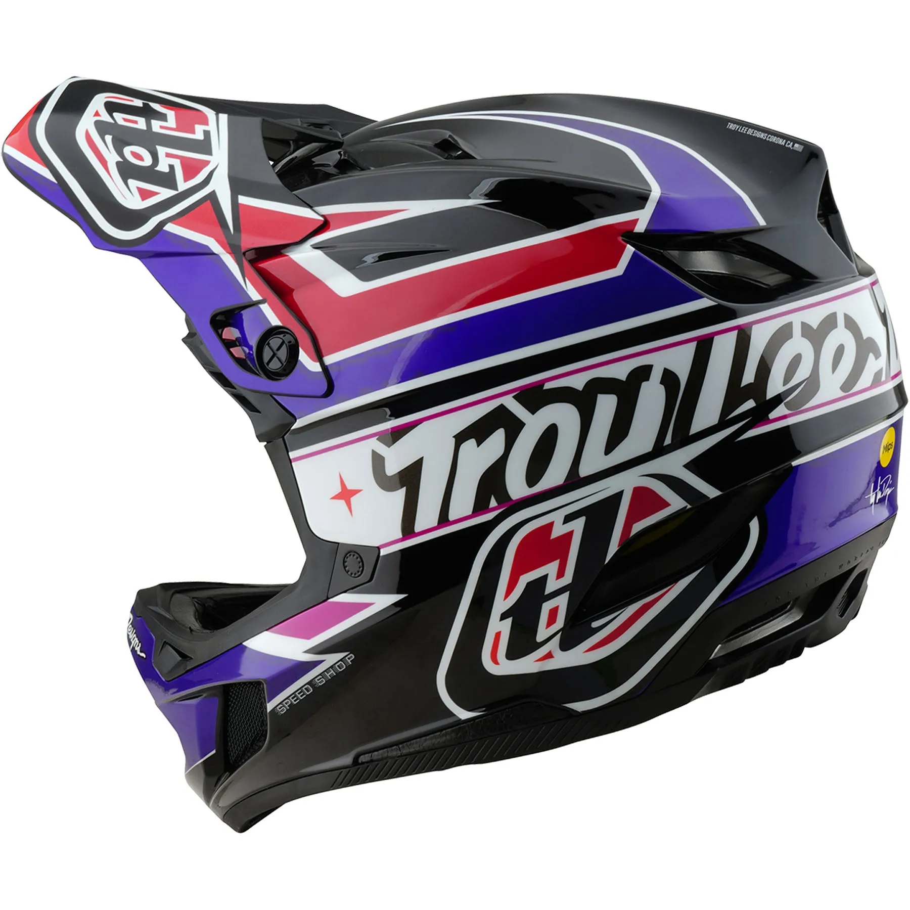 TLD D4 Polyacrylite MIPS Helmet Linear - Black