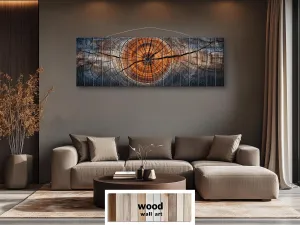 Tree Rings Real Wood Long Horizontal Wall Art