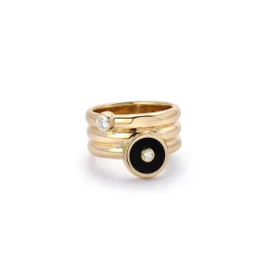 Triple Coil Mini Compass Ring