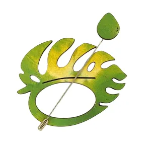 Tropical Leaf Scarf Pin