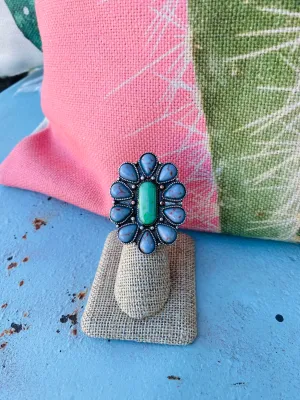 Turquoise Blossom Ring