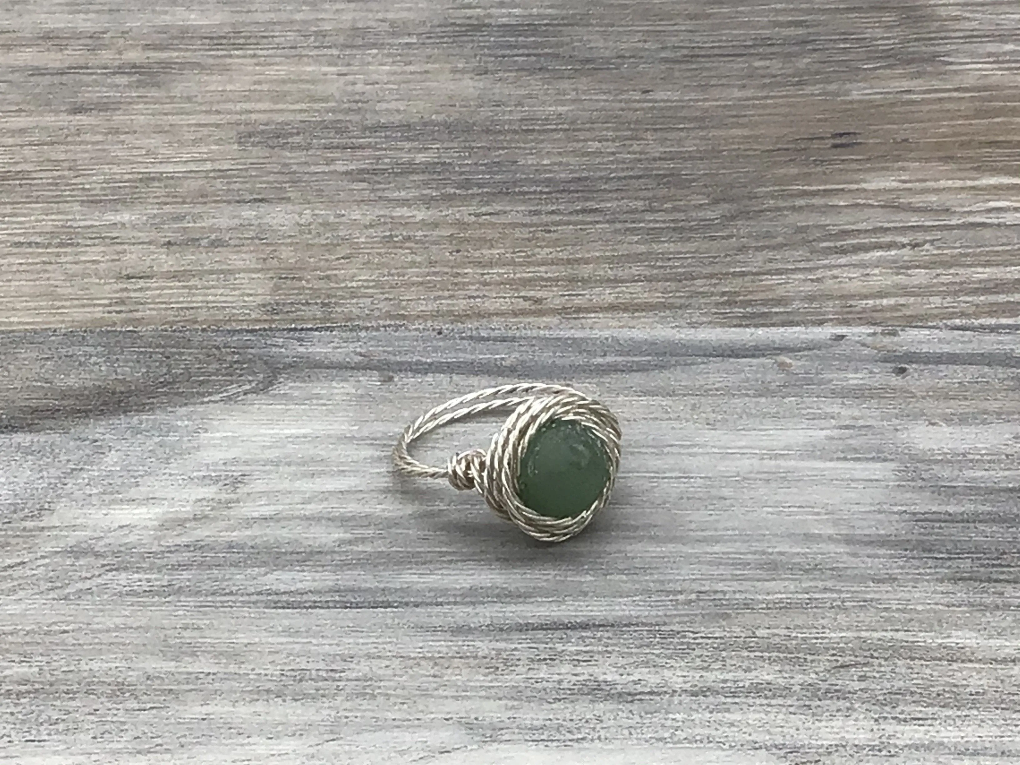 Twisted Roped/Aventurine Ring
