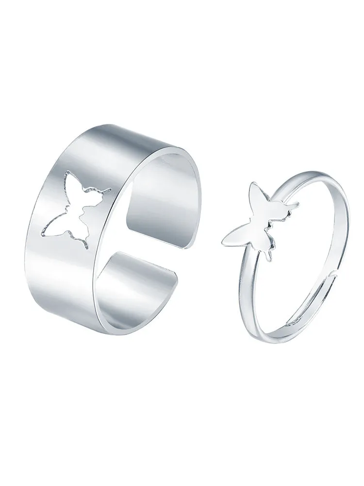 Two Piece Open Adjustable Rings