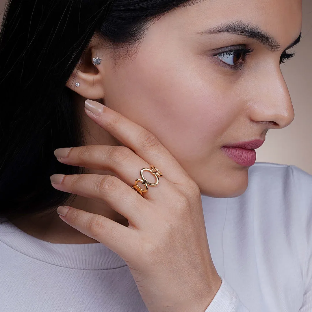Udaya Adjustable Ring Gold Plated AR53