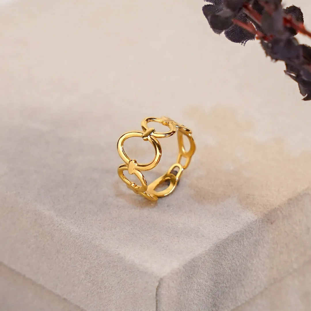 Udaya Adjustable Ring Gold Plated AR53