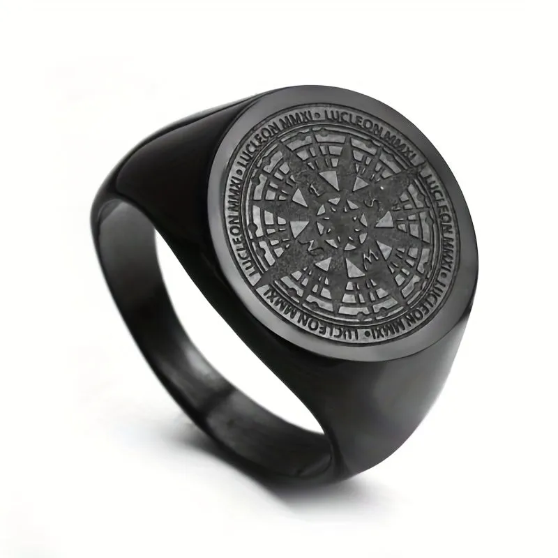 Unique Compass Shape Ring for Men