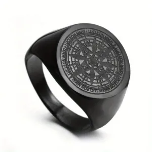 Unique Compass Shape Ring for Men