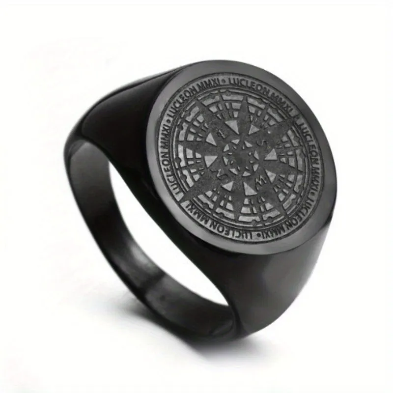 Unique Compass Shape Ring for Men