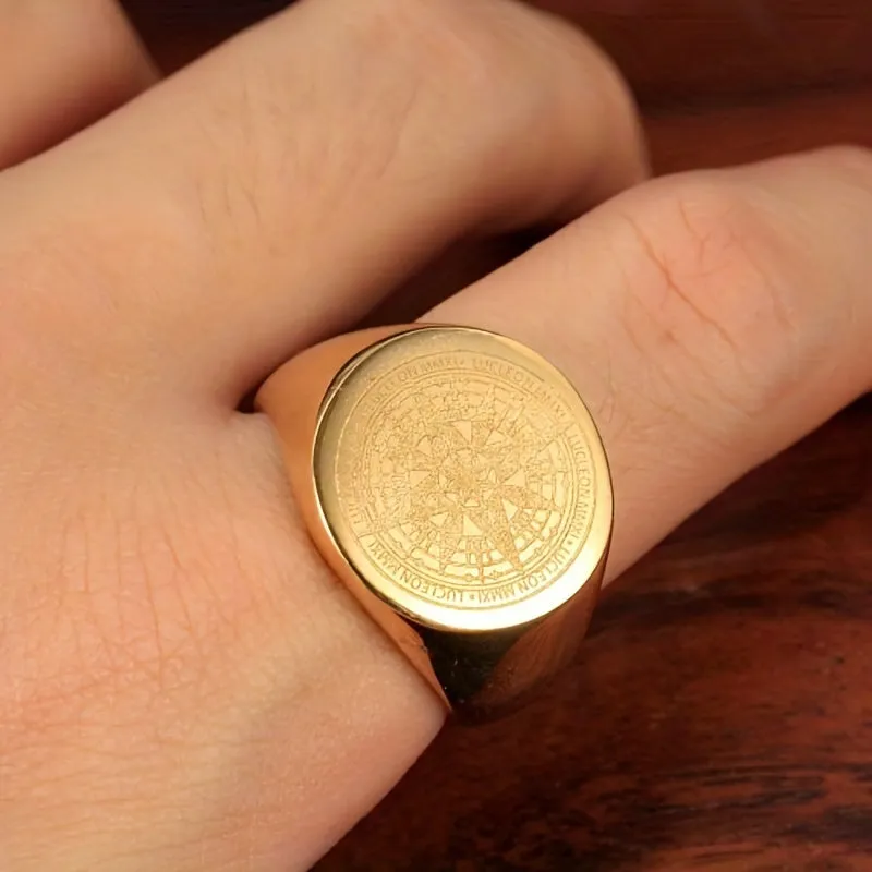 Unique Compass Shape Ring for Men