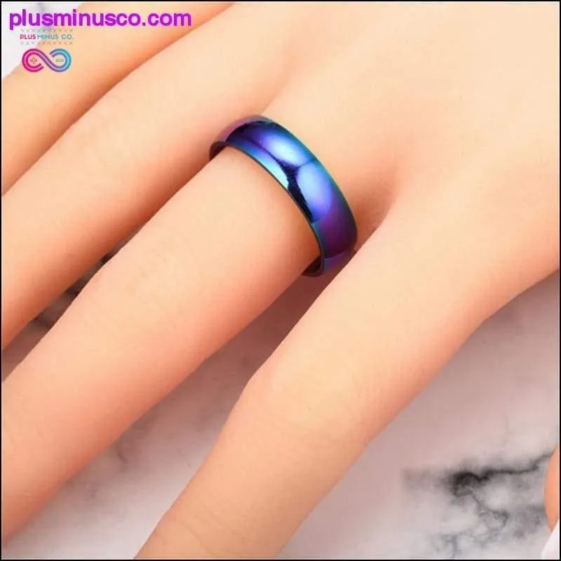 Unisex Rainbow Ring Titanium Steel