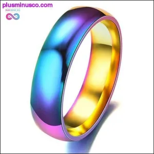 Unisex Rainbow Ring Titanium Steel