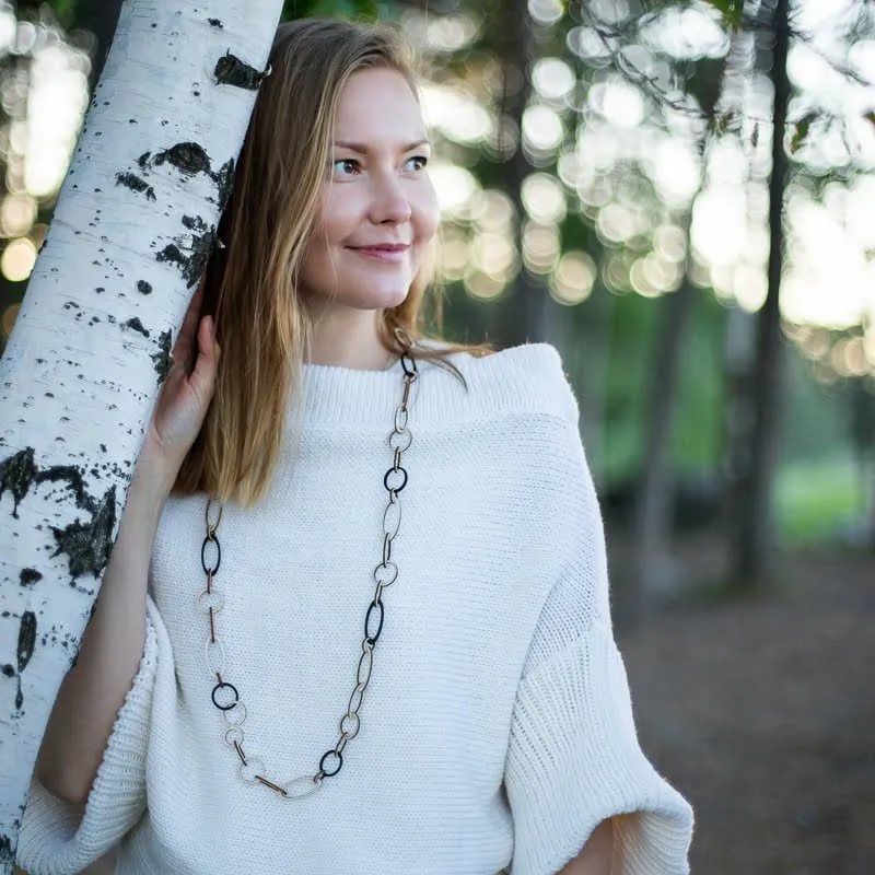 Valona Finnish Birch Halo Chain Necklace