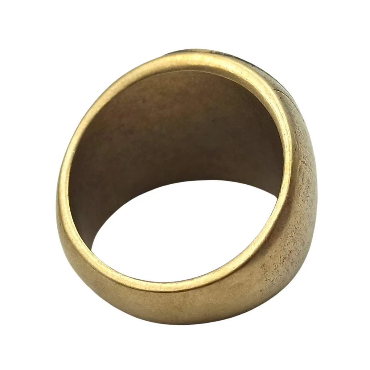 Vegvisir in Elder Futhark circle bronze ring
