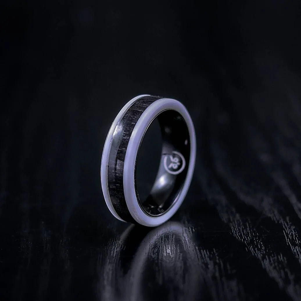 Venom Ceramic - Ebony & Ceramic Men's Tungsten Ring