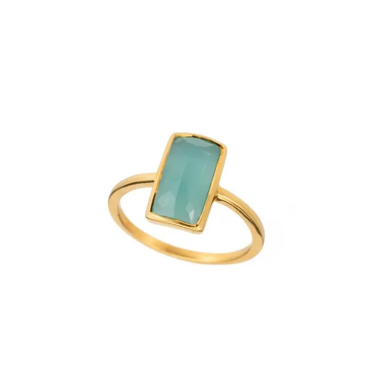 Vertical Rectangle Gemstone Ring