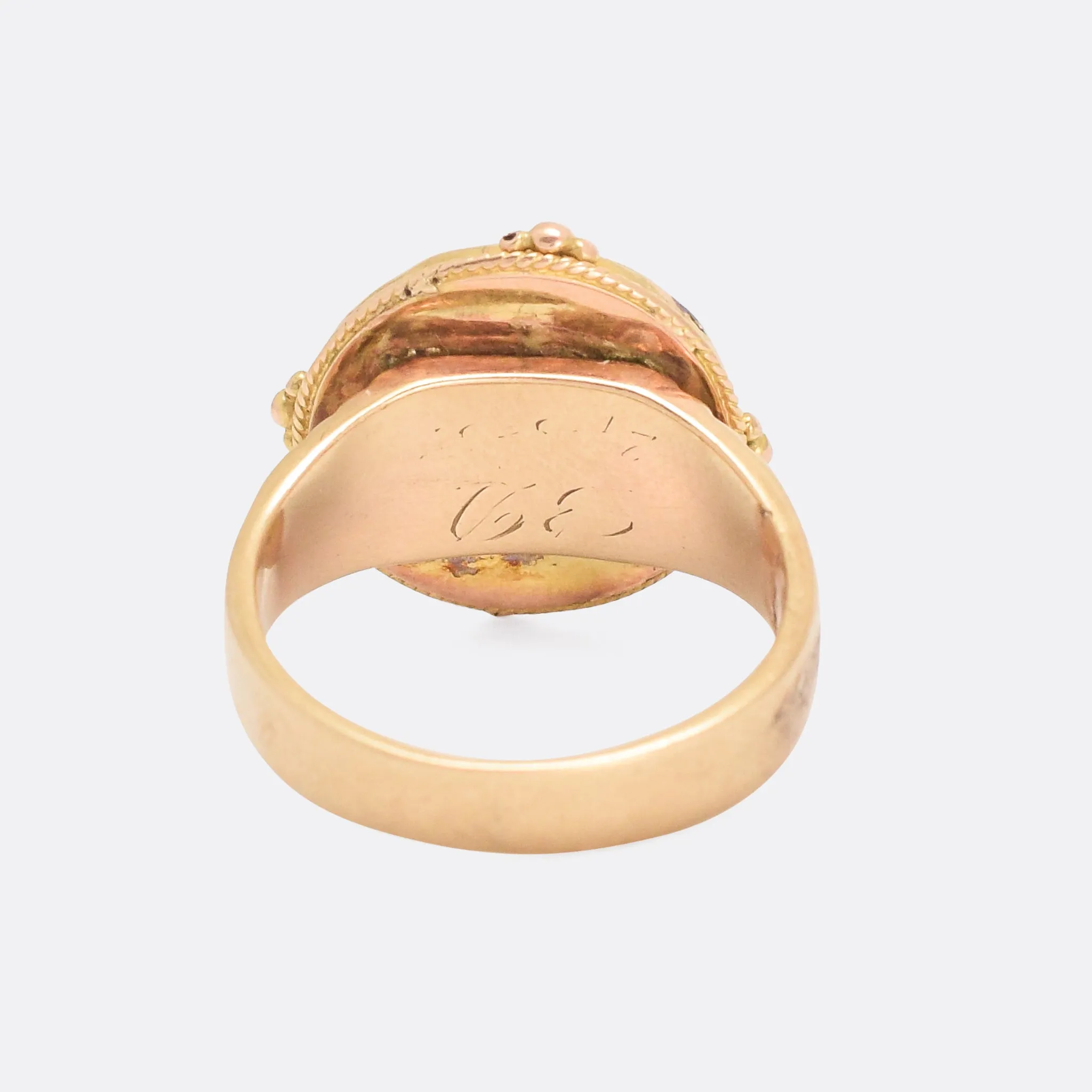 Victorian Sardonyx Round Signet Ring