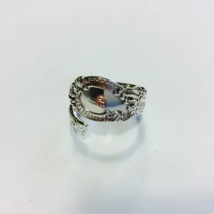 Vintage Sterling Silver Spoon ring - size R - Silver Rose Jewellery