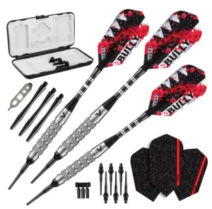Viper Bully 80% Tungsten Soft Tip Dart Set 5 Knurled Rings 18 Grams