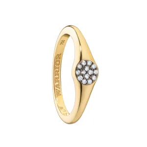 “Warrior” Pavé Diamond Stackable Ring