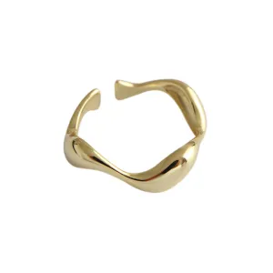 Wavy Adjustable S925 Silver Ring