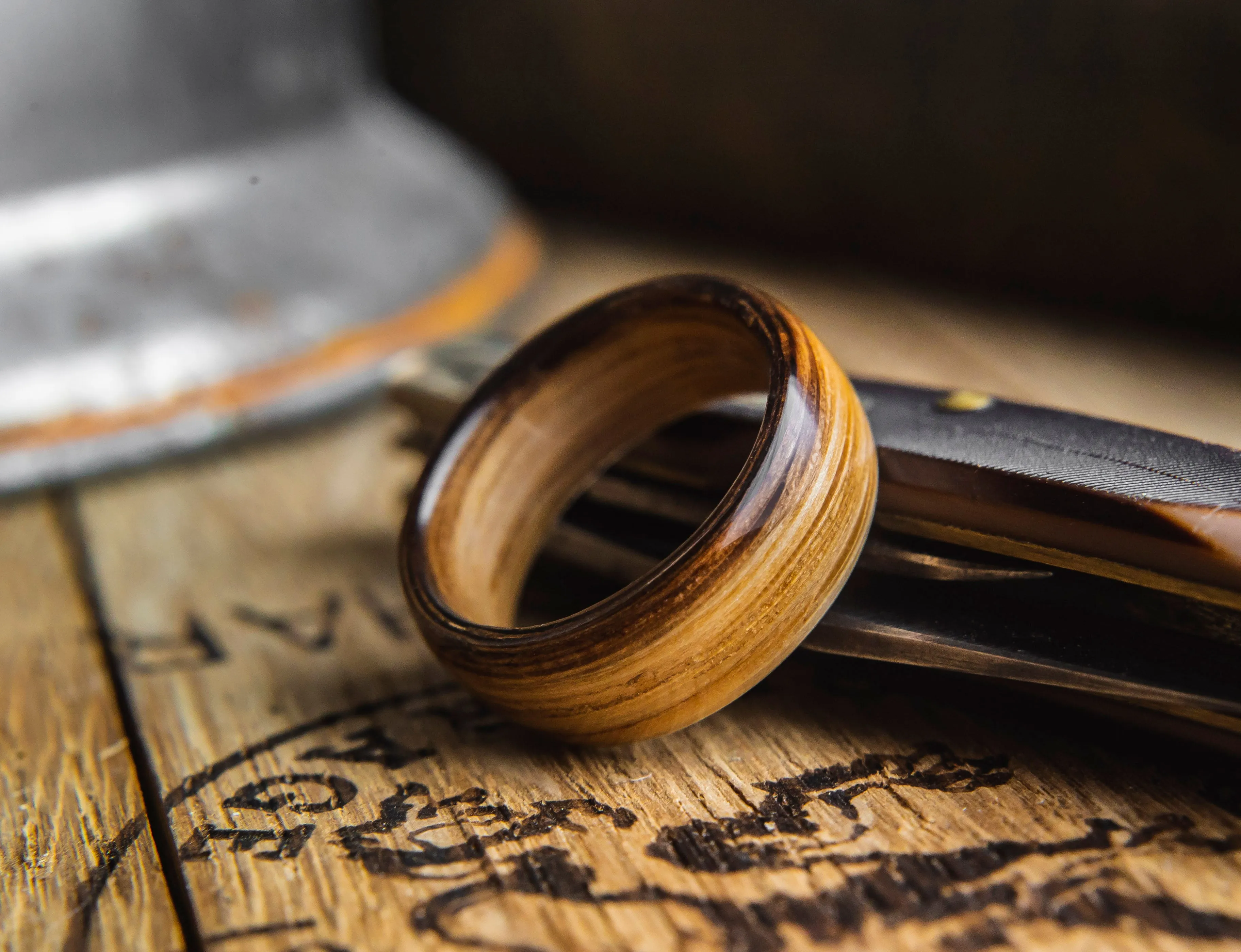 Whiskey Barrel Wedding Band
