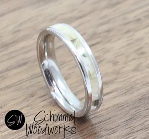 White Abalone Ring