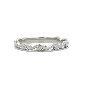 White Gold Stackable Band
