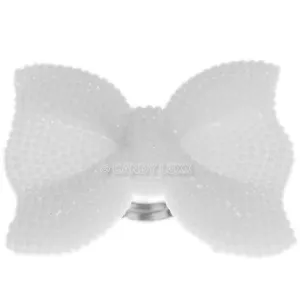 White Large Adjustable Bow Fashion Ring