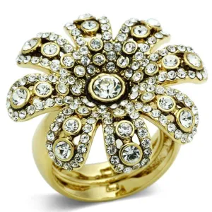 Women's Rings - LO2465 - Gold Brass Ring with Top Grade