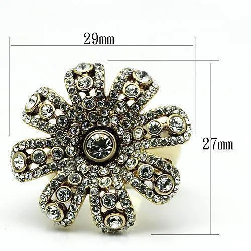 Women's Rings - LO2465 - Gold Brass Ring with Top Grade