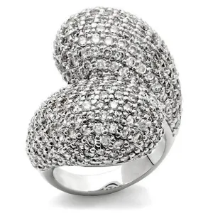Women's Rings - Women's Clear Crystal Ring 0W216 - Rhodium