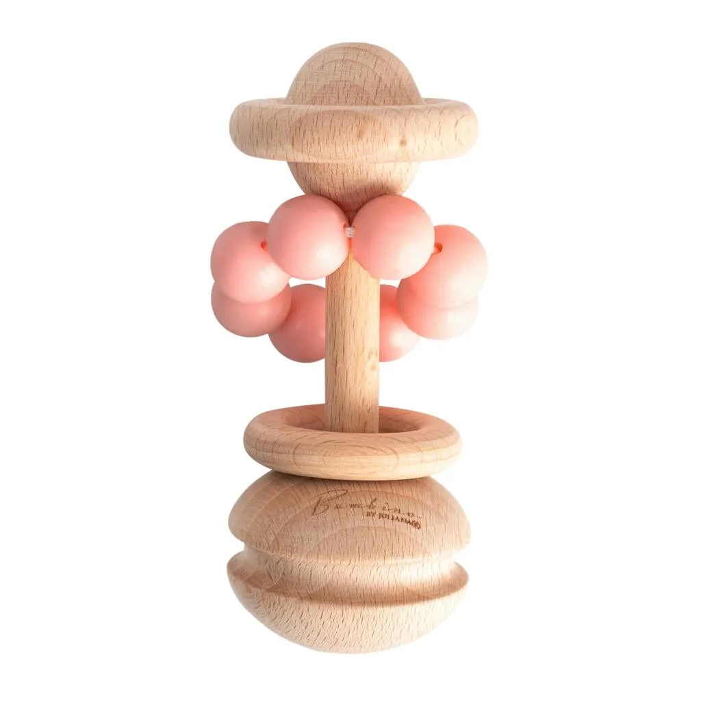 Wood and Silicone Rattle