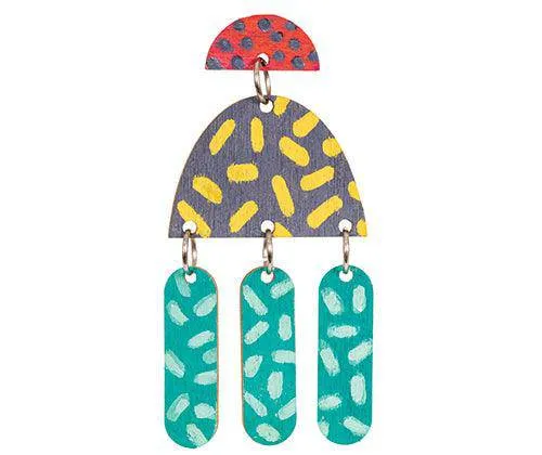 Wooden Earring Drop Pieces Pack of 90