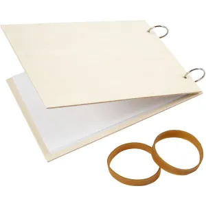 Wooden Flower Press With Metal Rings Decoration Crafts 21x14.8x1 cm