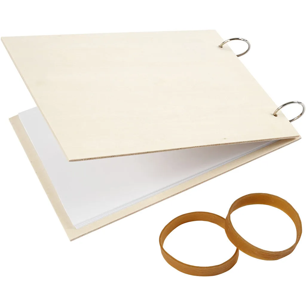 Wooden Flower Press With Metal Rings Decoration Crafts 21x14.8x1 cm