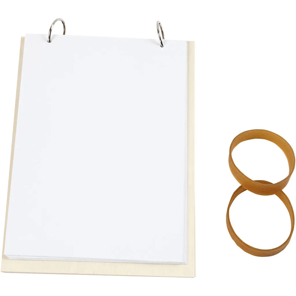 Wooden Flower Press With Metal Rings Decoration Crafts 21x14.8x1 cm