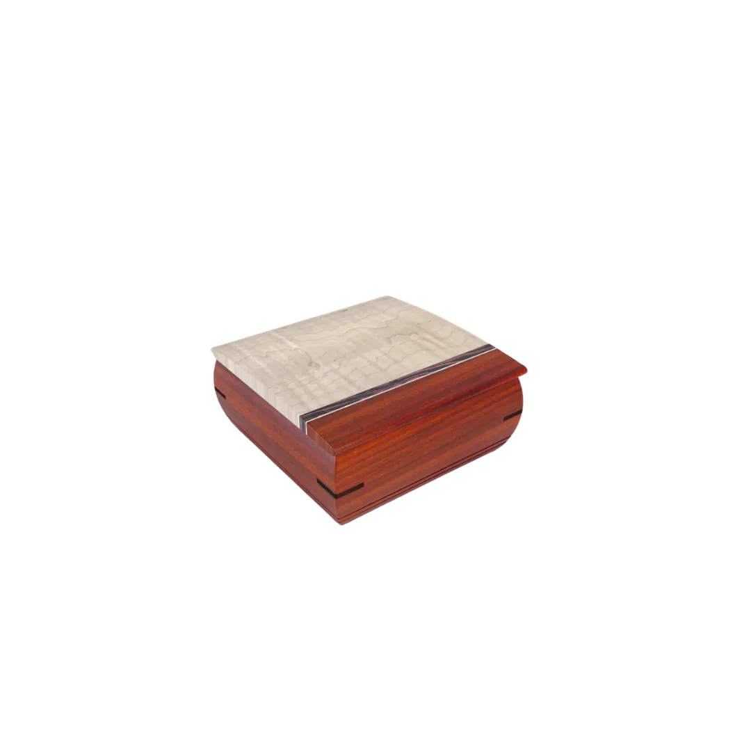 Wooden Ring Bearer Box in Paduak, Maple   Wenge