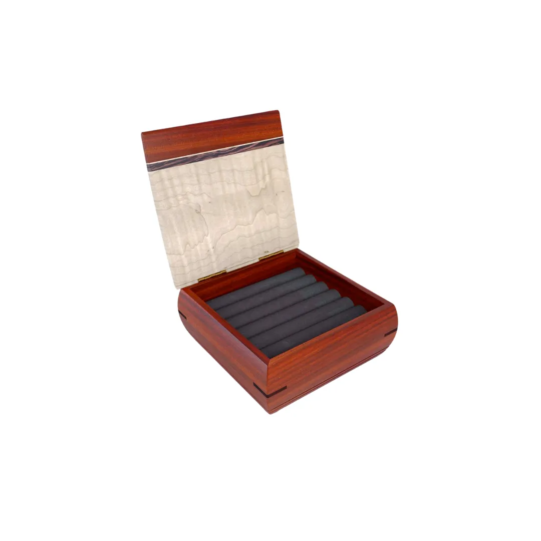 Wooden Ring Bearer Box in Paduak, Maple   Wenge