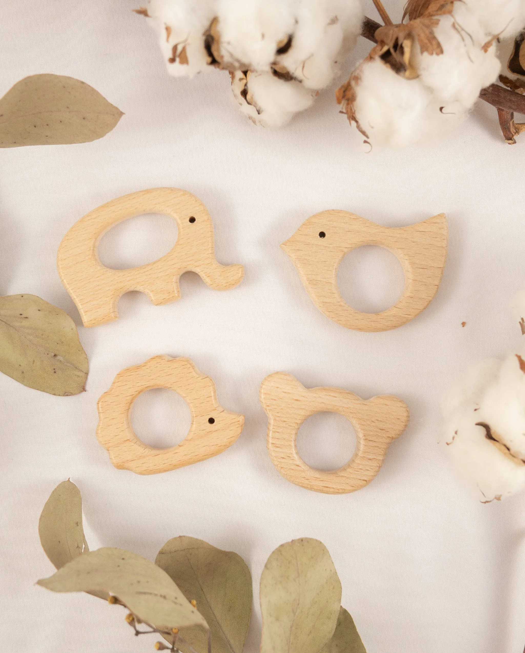 Wooden teether rings