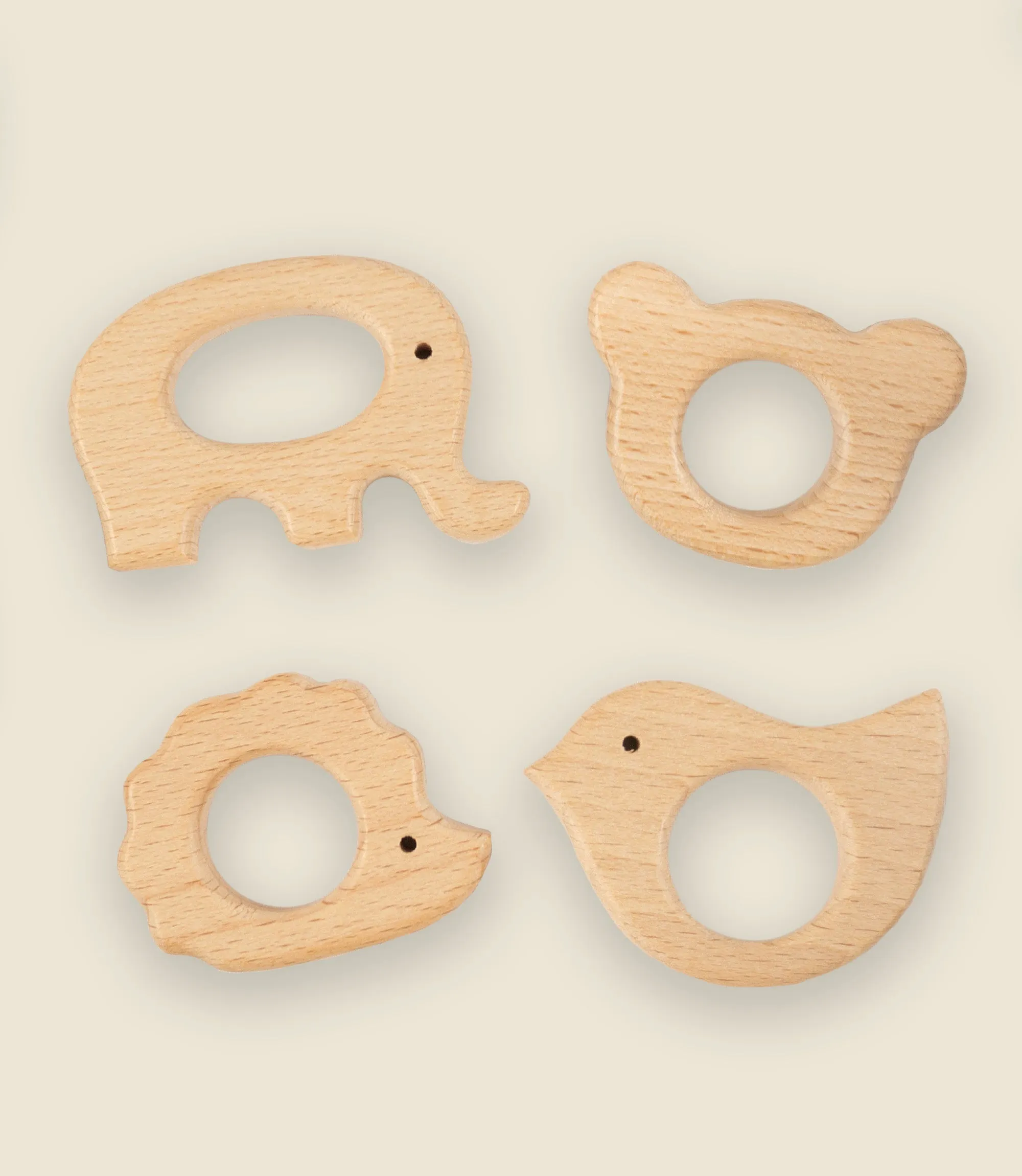 Wooden teether rings