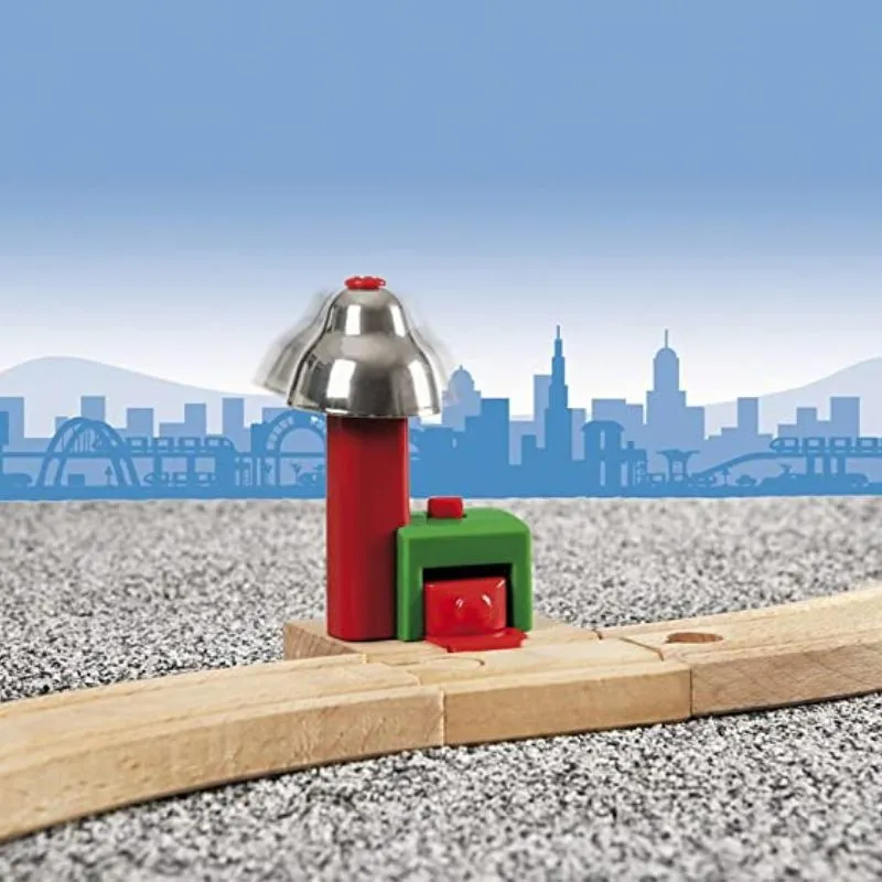 Wooden Train Set Magnetic Bell Signal