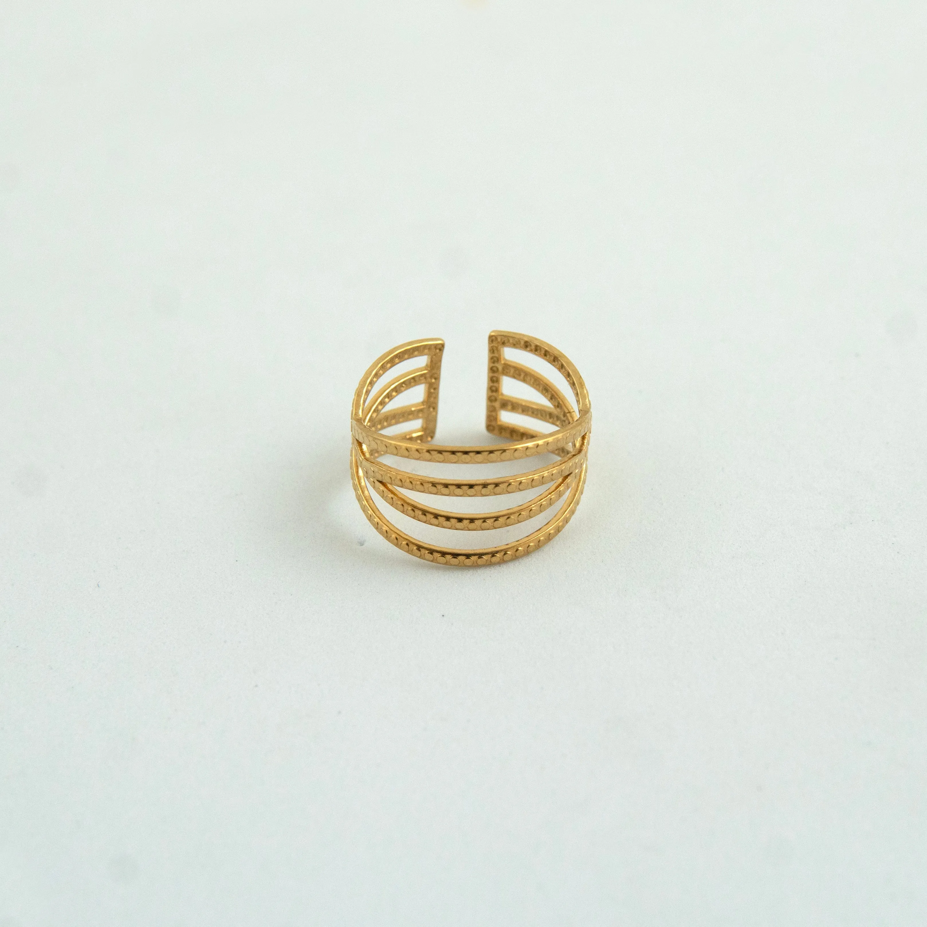 Wraparound Adjustable Ring Gold Plated